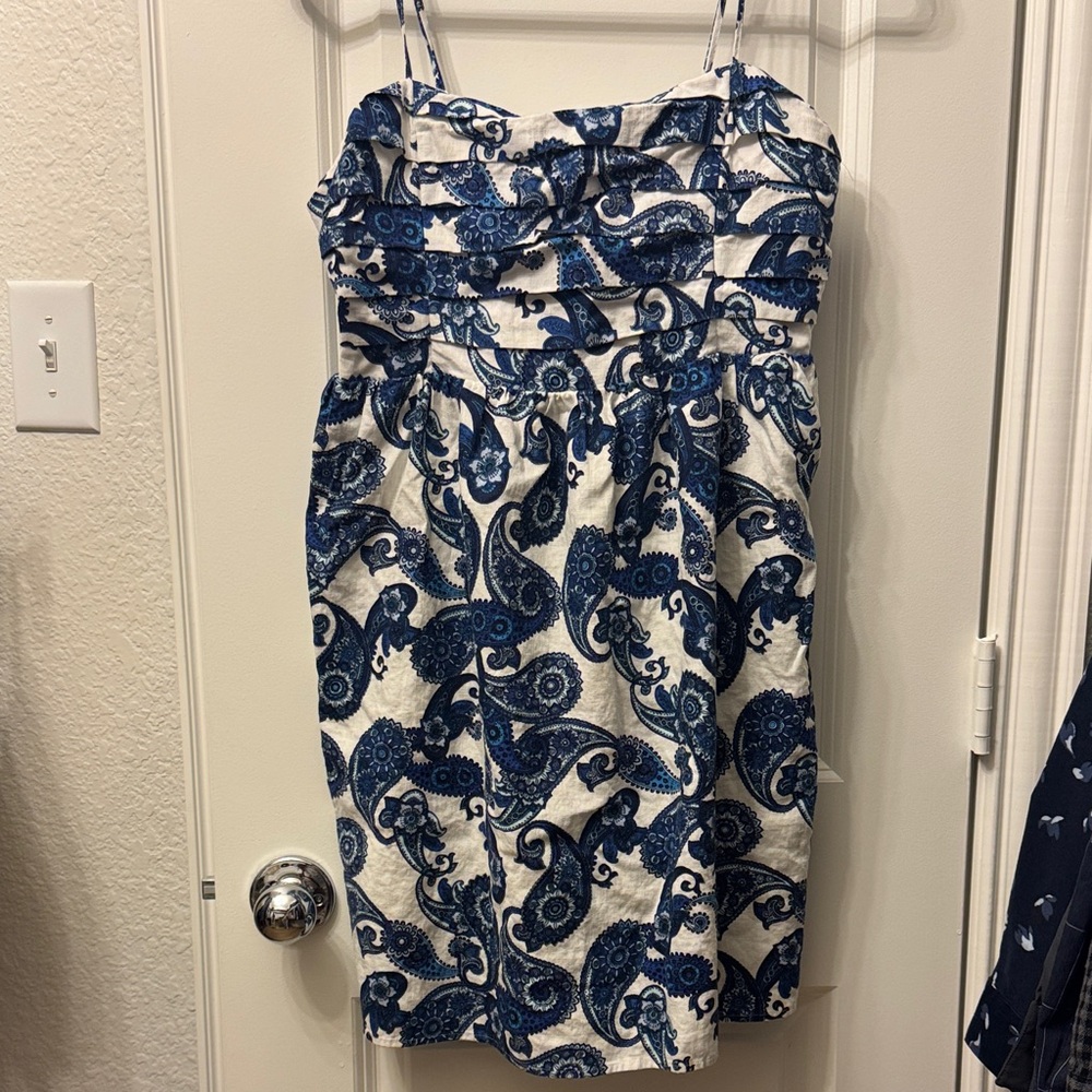 Women’s dress from express -Blue and White Paisley Dress